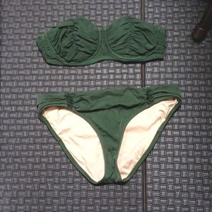 J crew olive green bikini